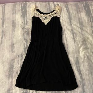 Forever 21 black dress with white detail